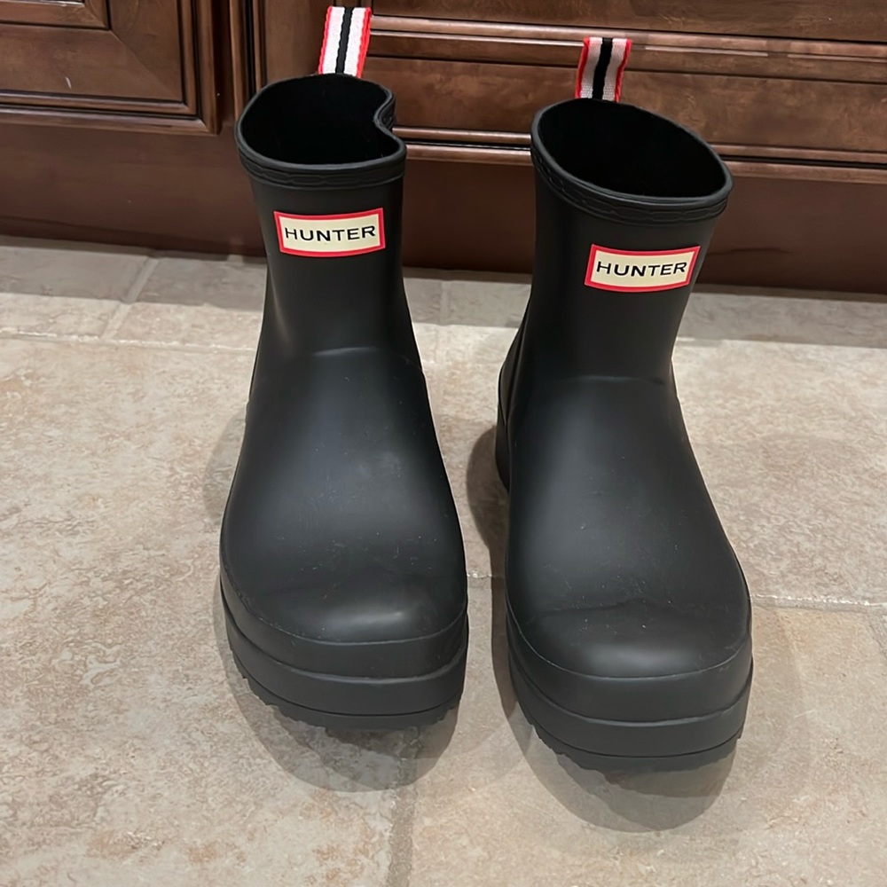 Hunter ankle wedge rain boots